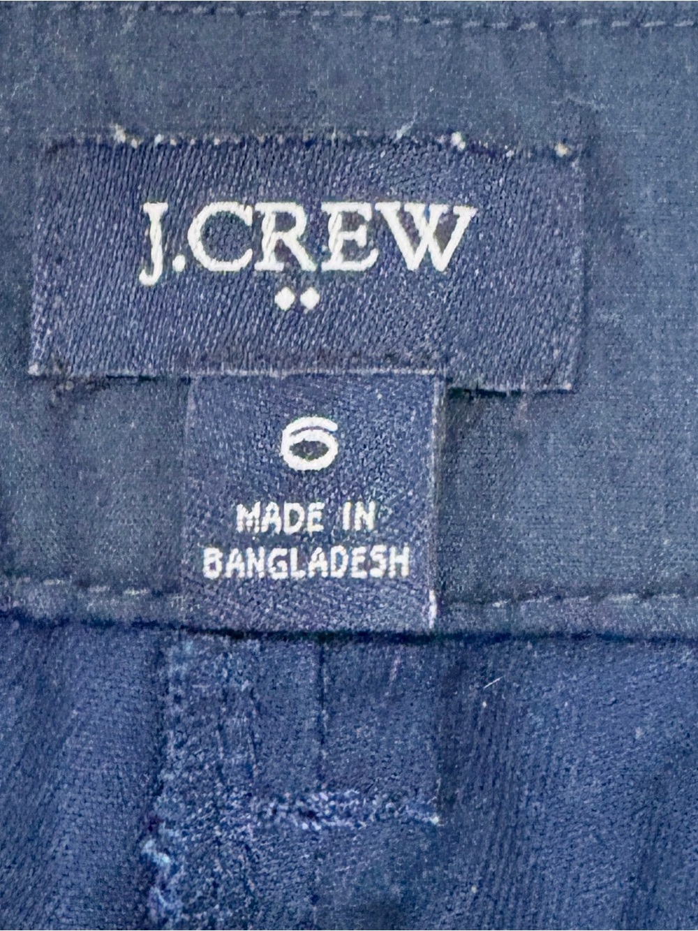 Women's Chino Shorts J.Crew Classic Navy cotton size 6 summer khaki casual - Picture 3 of 7